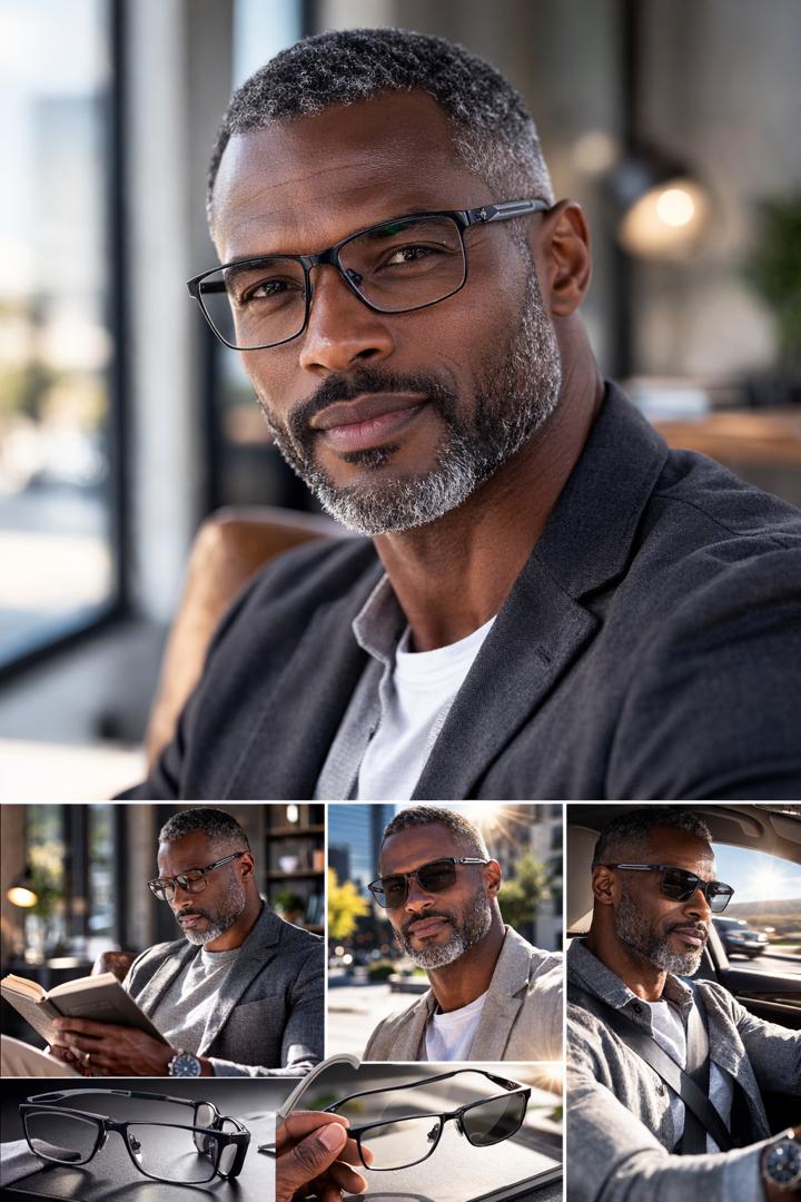 Lunettes de Lecture Progressives Photochromiques [Presbytie Uniquement]